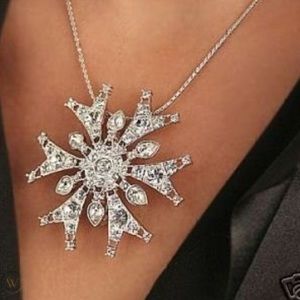 Swarovski Snowflake Necklace/Brooch